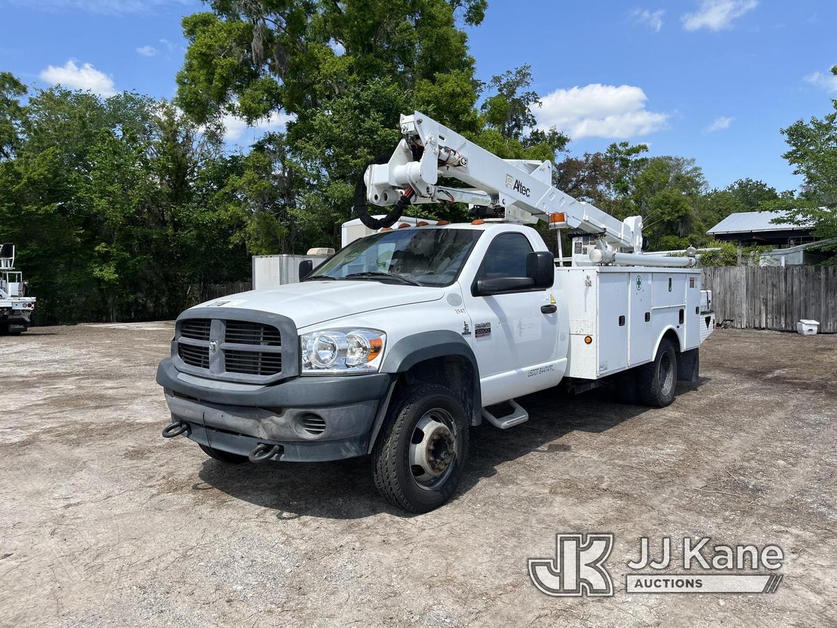 (Tampa, FL) Altec AT37G, Articulating & Telescopic Bucket Truck mounted behind cab on 2009 Dodge RAM