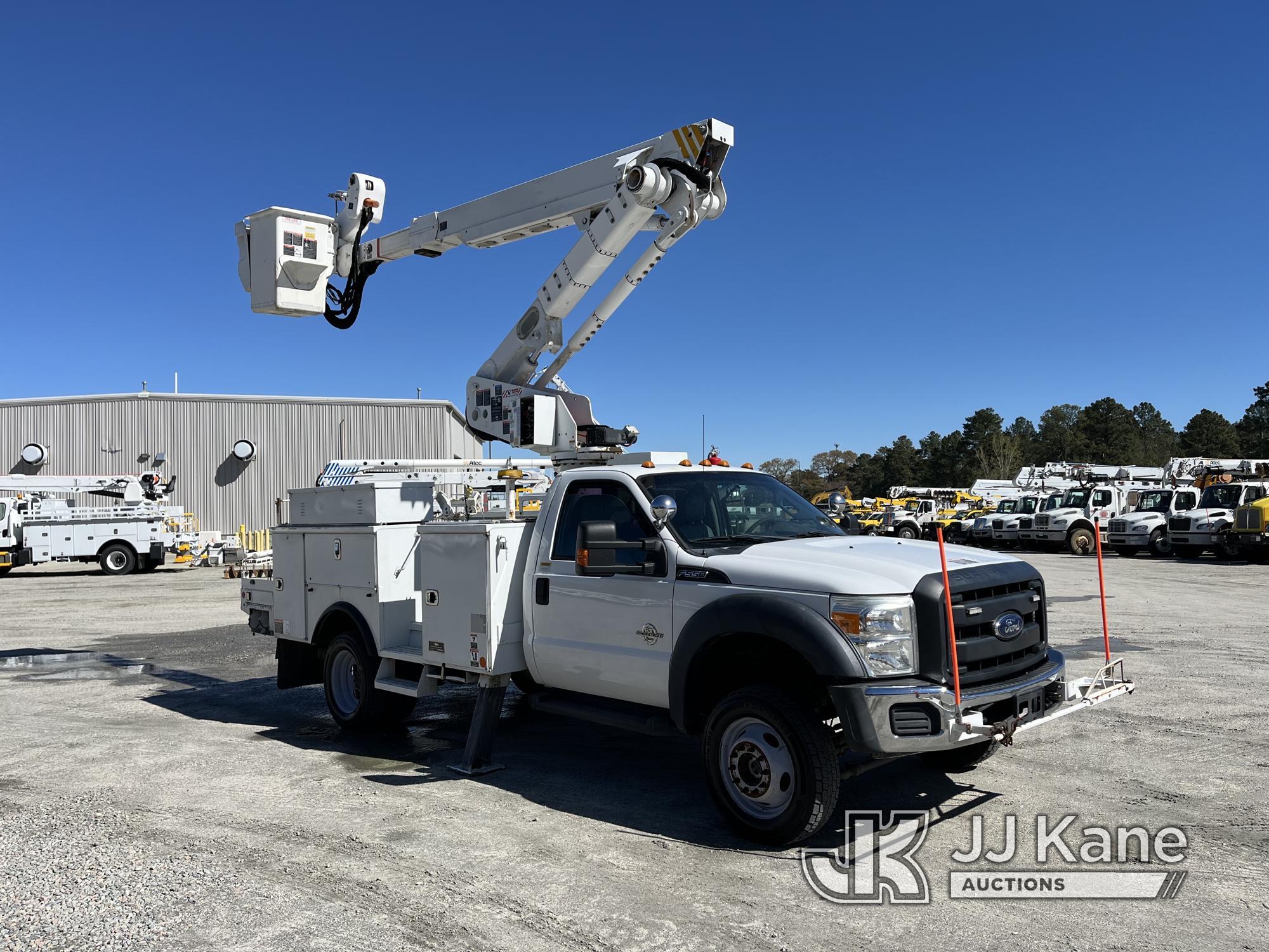 (Chester, VA) Altec AT40M, Articulating & Telescopic Material Handling Bucket Truck mounted behind c