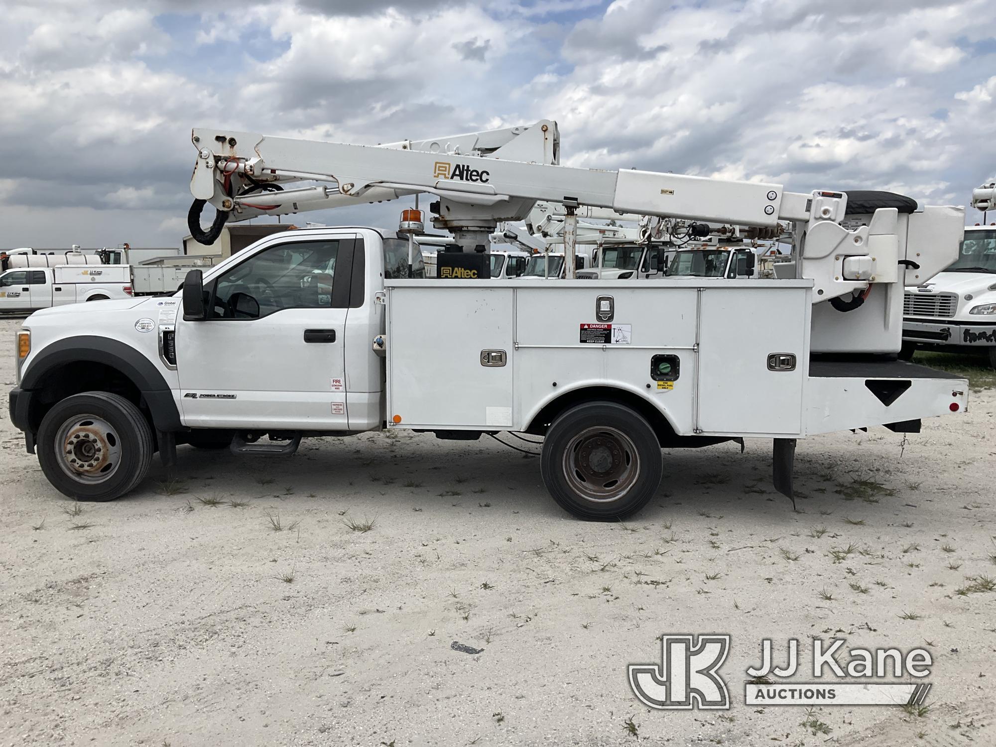 (Westlake, FL) Altec AT40G, Articulating & Telescopic Bucket Truck mounted behind cab on 2017 Ford F