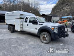 (Hanover, WV) 2014 Ford F550 4x4 Extended-Cab Chipper Dump Truck Not Running, Turns Over, Will Not S