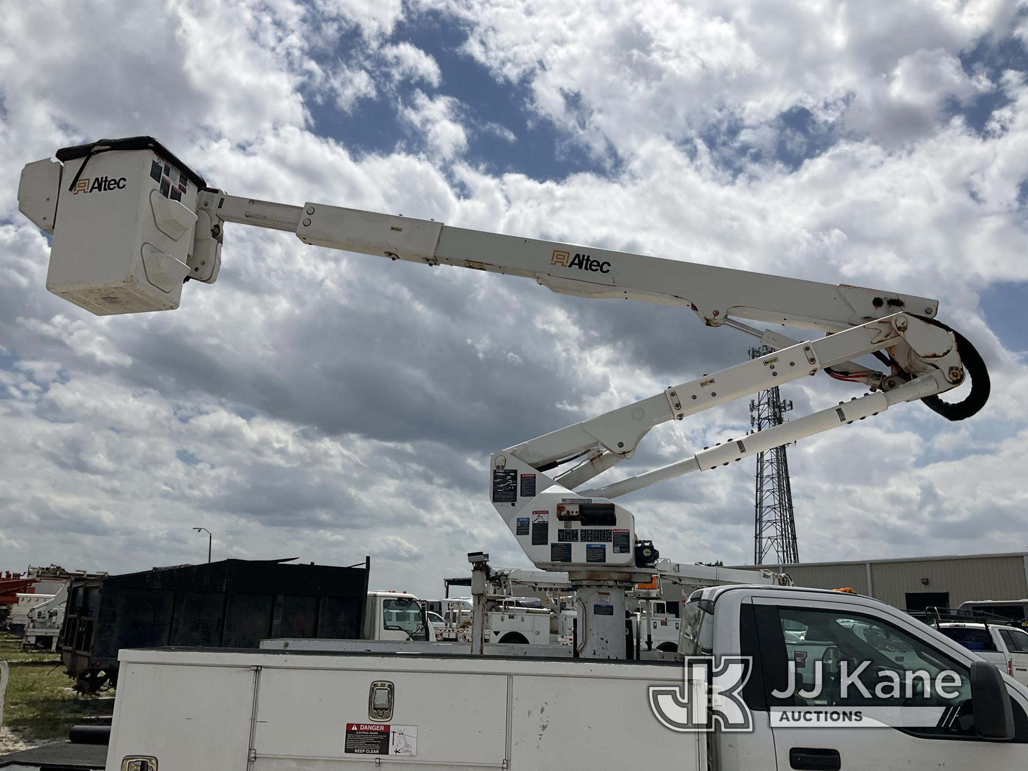 (Westlake, FL) Altec AT40G, Articulating & Telescopic Bucket Truck mounted behind cab on 2017 Ford F