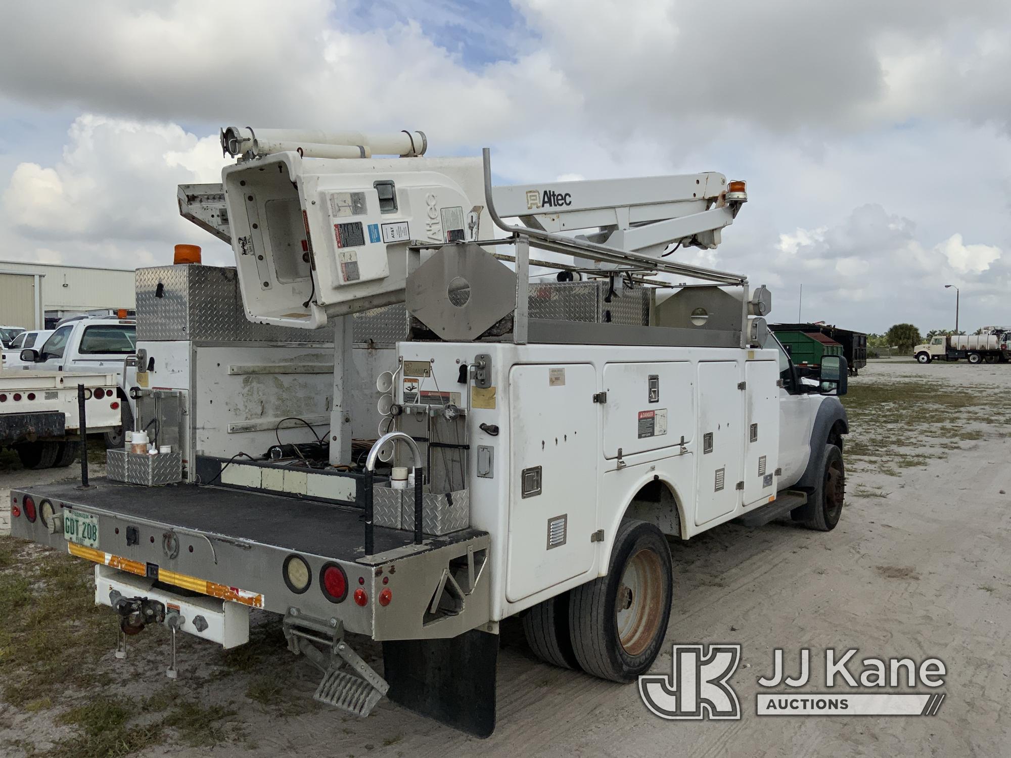 (Westlake, FL) Altec AT200-A, Telescopic Non-Insulated Bucket Truck mounted behind cab on 2012 Ford