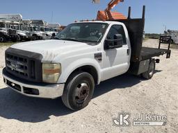 (Westlake, FL) 2008 Ford F350 Flatbed Truck Runs & Moves) (Jump to Start, Check Engine Light On, Bod