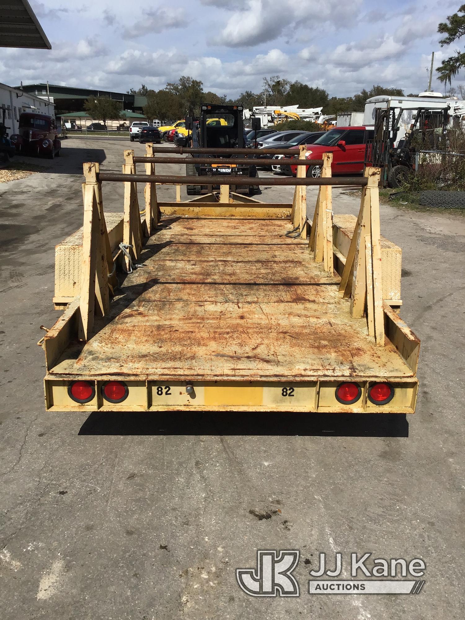 (Ocala, FL) 1990 Crosley 3-Position T/A Material/Reel Trailer, 16ft long x 68in wide Good Condition,