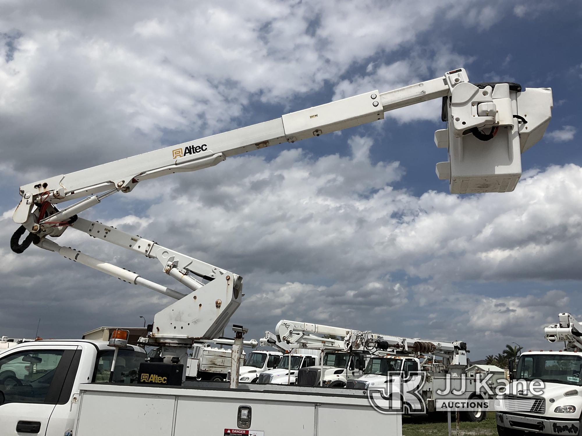 (Westlake, FL) Altec AT40G, Articulating & Telescopic Bucket Truck mounted behind cab on 2017 Ford F