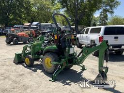 (Charlotte, NC) 2020 John Deere 2025R Mini Utility Tractor Loader Backhoe Runs, Moves, & Operates