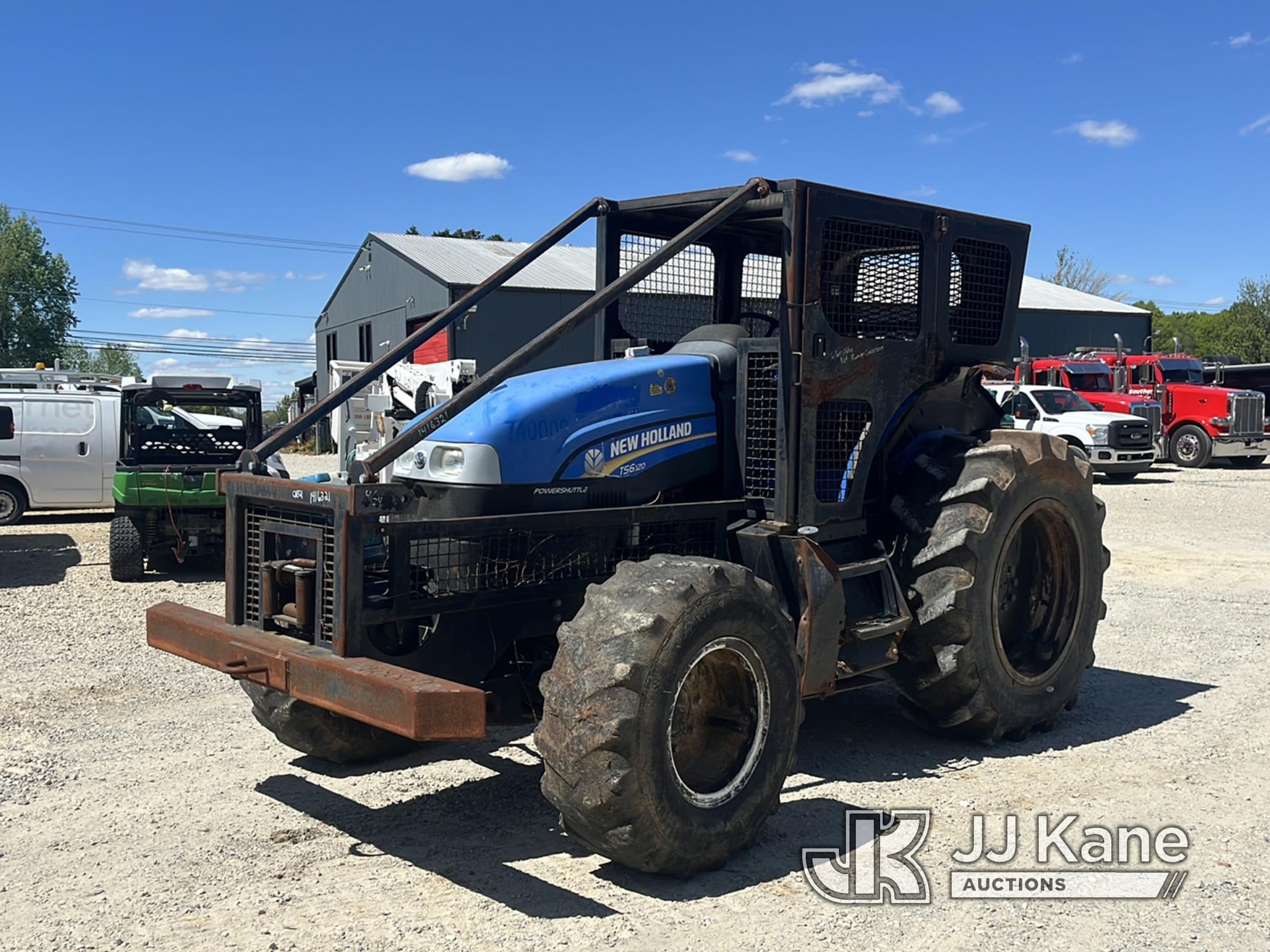 (Charlotte, NC) 2013 New Holland TS6.120 MFWD Utility Tractor Not Running, Condition Unknown)(Seller