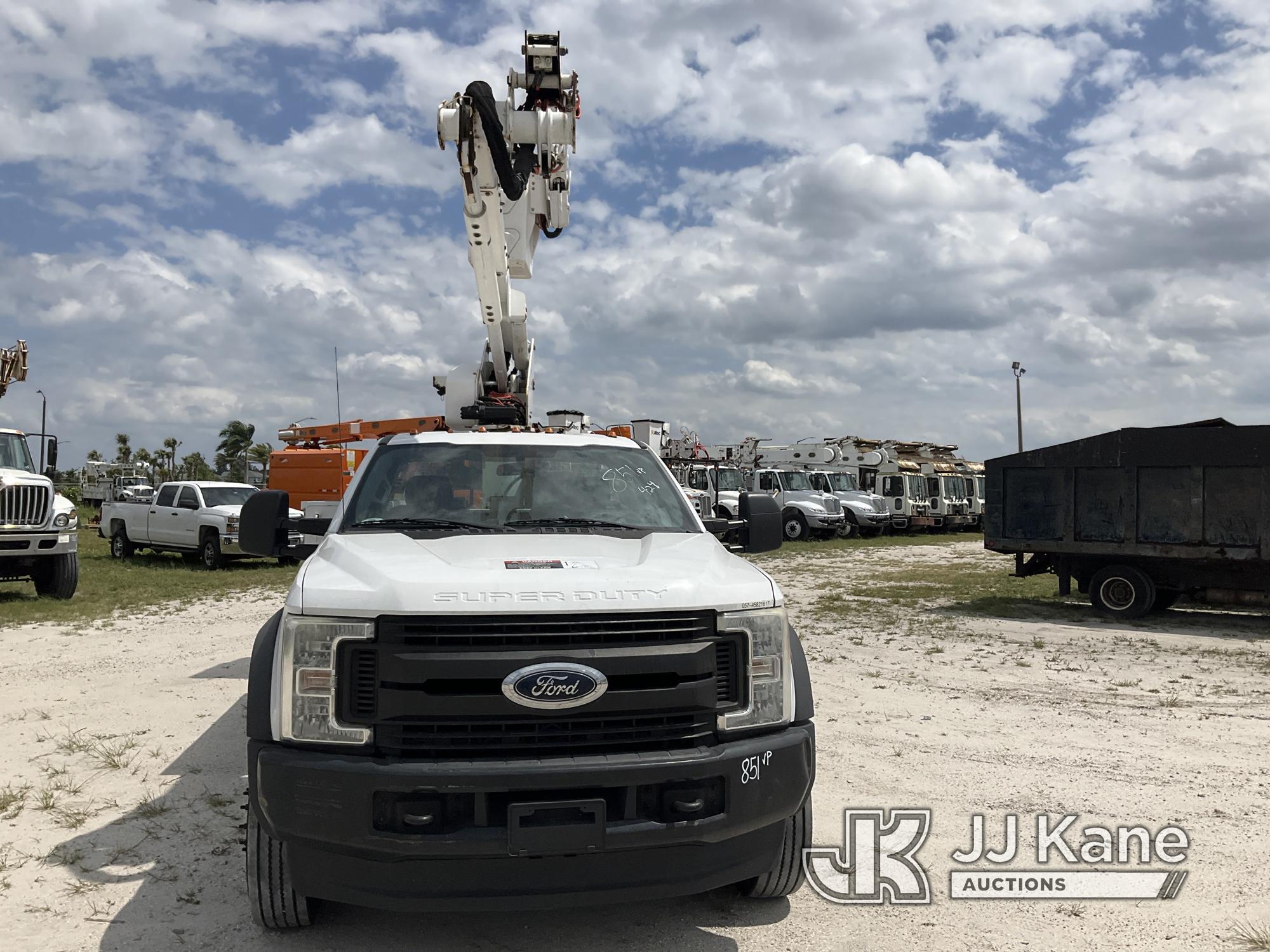 (Westlake, FL) Altec AT40G, Articulating & Telescopic Bucket Truck mounted behind cab on 2017 Ford F