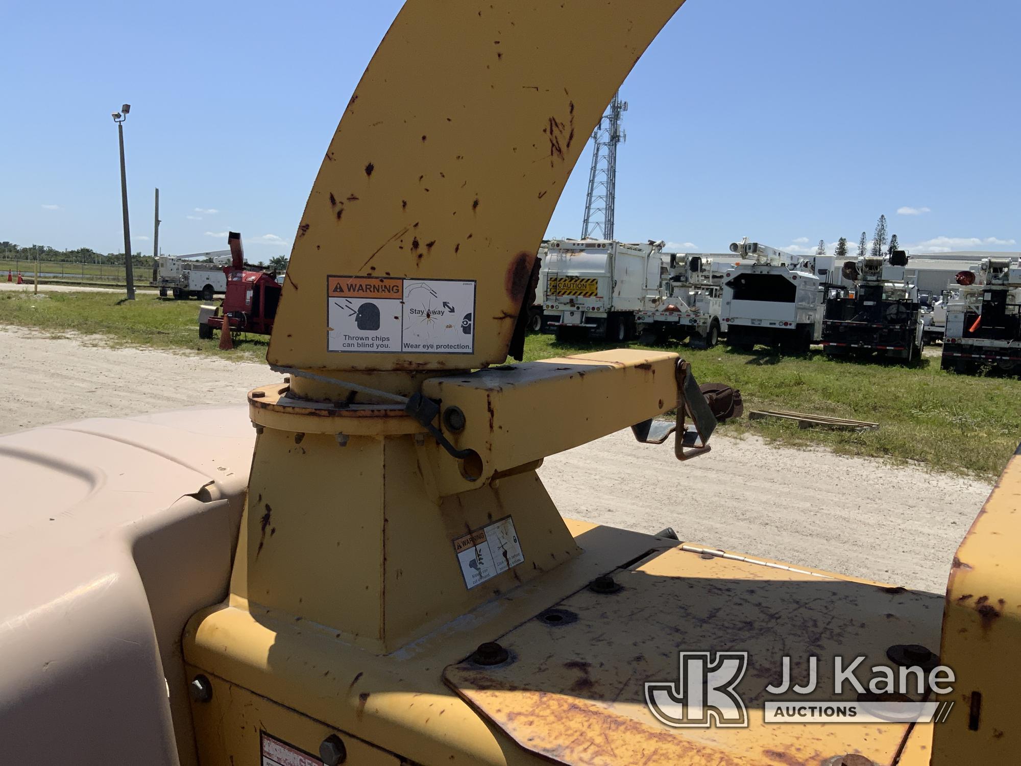 (Westlake, FL) 2008 Vermeer BC1000XL Chipper (12in Drum), trailer mtd Runs  Rough & Operates )(FL Re