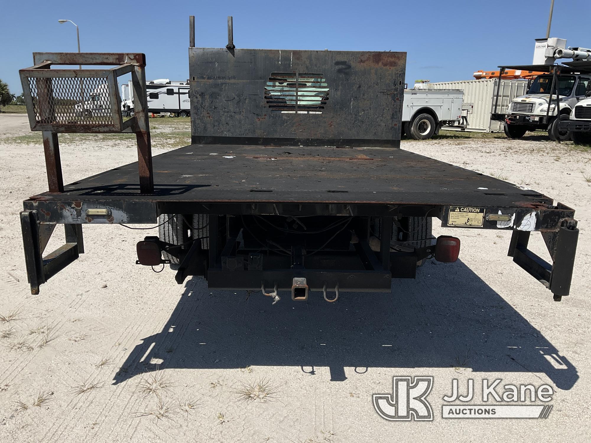 (Westlake, FL) 2008 Ford F350 Flatbed Truck Runs & Moves) (Jump to Start, Check Engine Light On, Bod