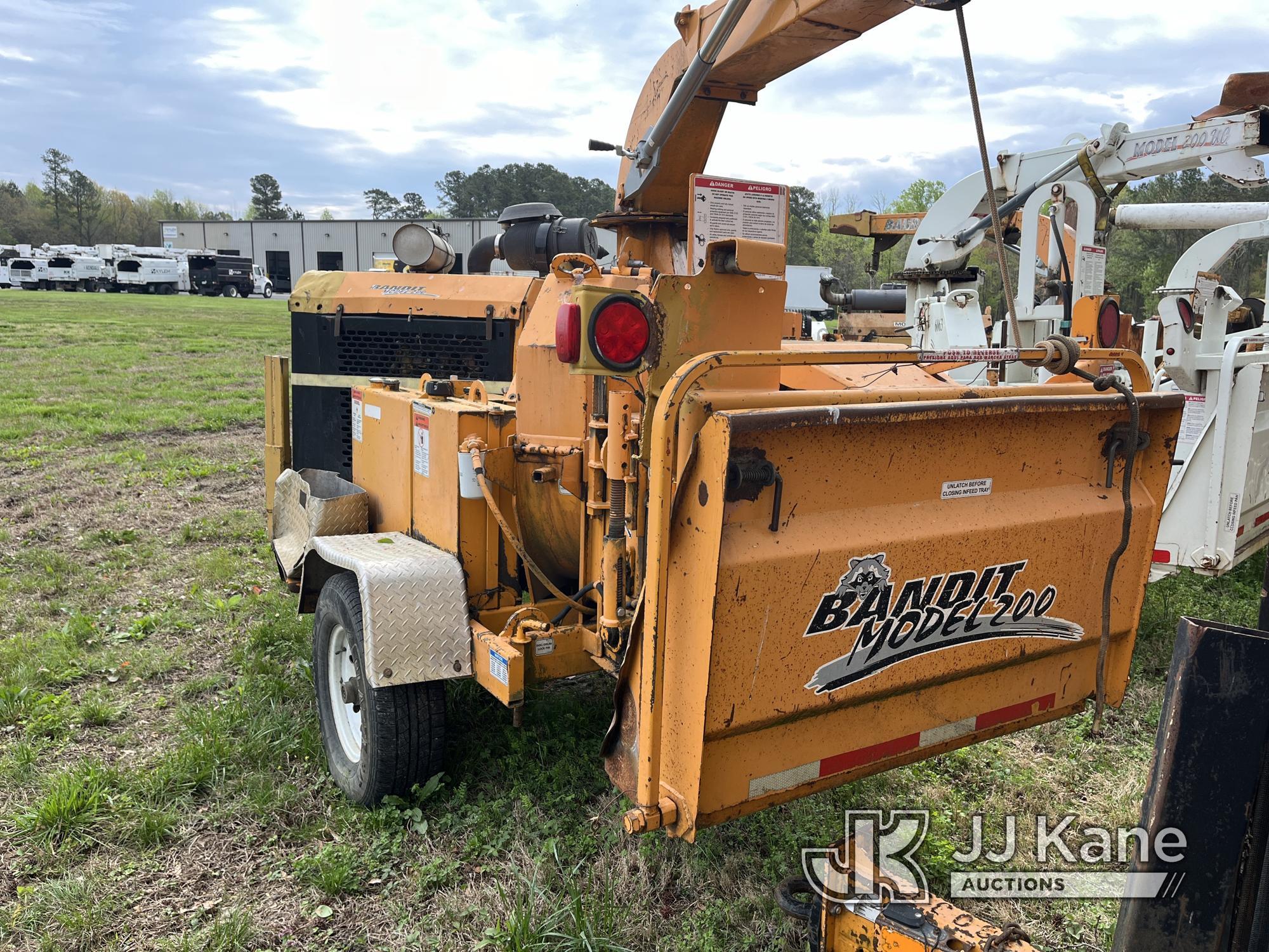 (Wakefield, VA) 2006 Bandit Industries 200 Chipper (12in Disc), trailer mtd Not Running, Cranks But