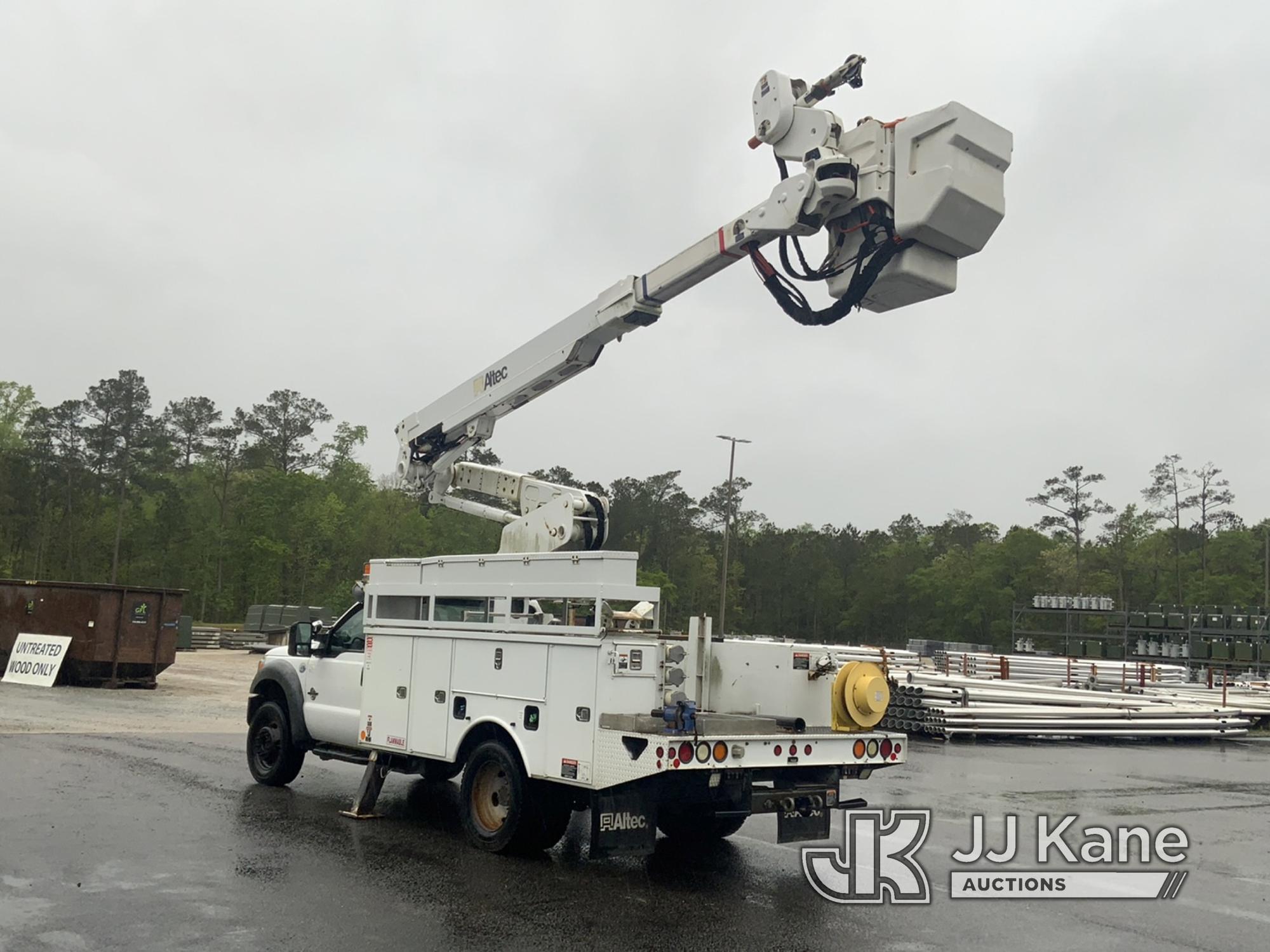 (Supply, NC) Altec AT40-MH, Articulating & Telescopic Material Handling Bucket Truck mounted behind