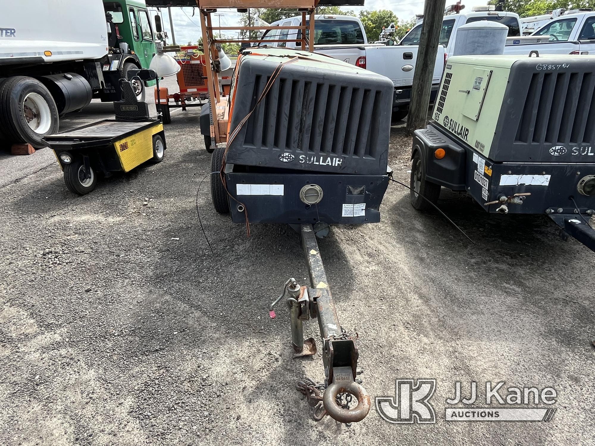 (Tampa, FL) 2020 Sullivan 185 cfm Portable Air Compressor, trailer mtd. No Title) (Not Running, Cond