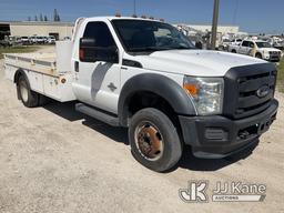 (Westlake, FL) 2016 Ford F550 URD/Flatbed Truck Runs & Moves, No Power Steering, Body Rust) (FL Resi