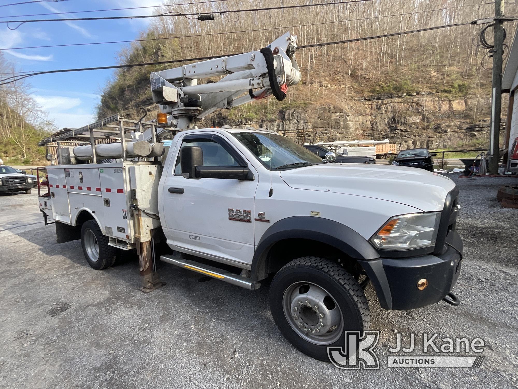 (Hanover, WV) Altec AT37G, Articulating & Telescopic Bucket Truck mounted behind cab on 2015 RAM 550