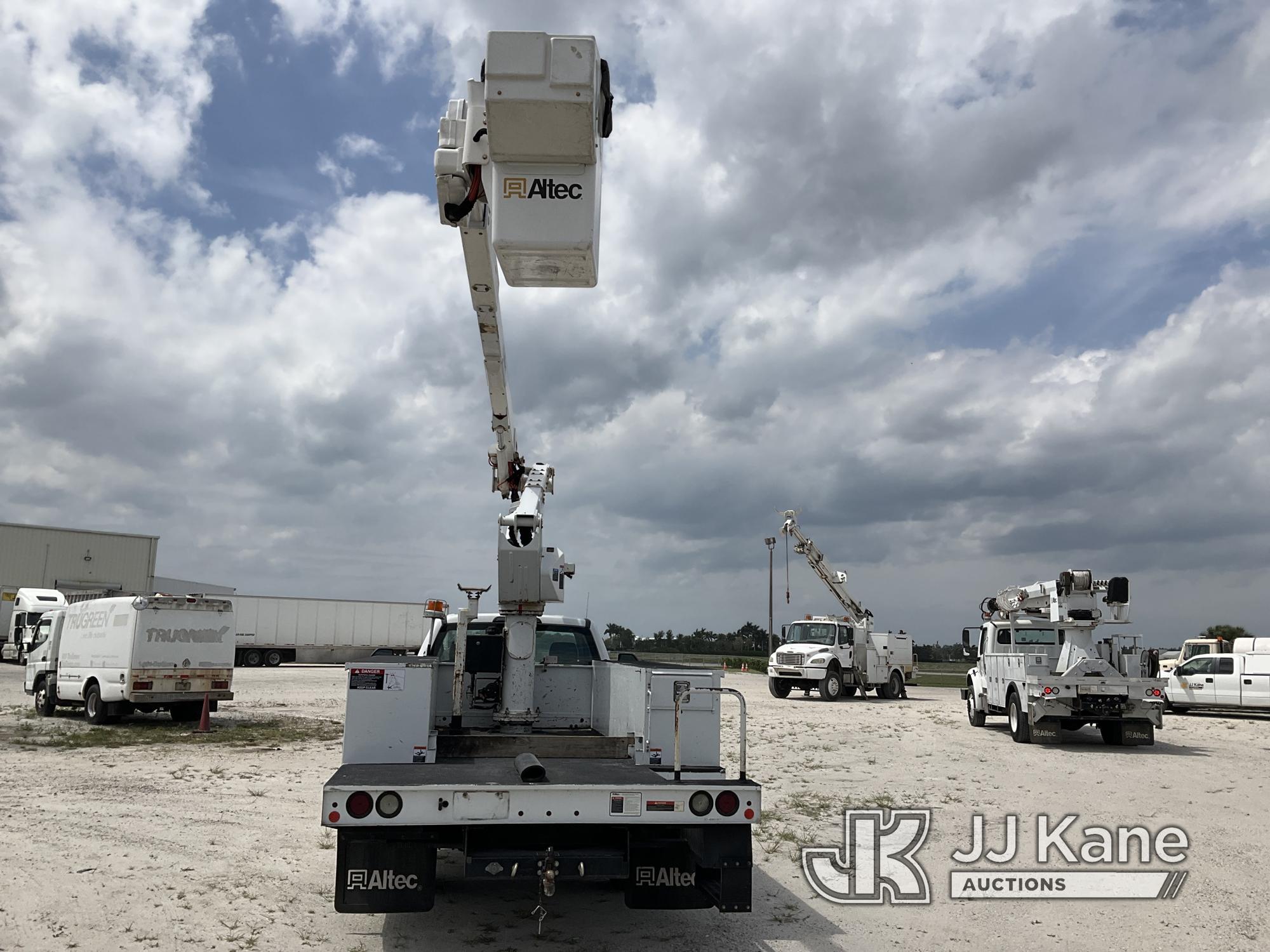 (Westlake, FL) Altec AT40G, Articulating & Telescopic Bucket Truck mounted behind cab on 2017 Ford F