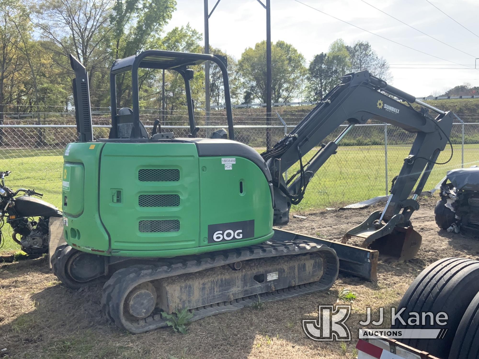 (Florence, SC) 2019 John Deere 60G Mini Hydraulic Excavator Runs, Moves & Operates
