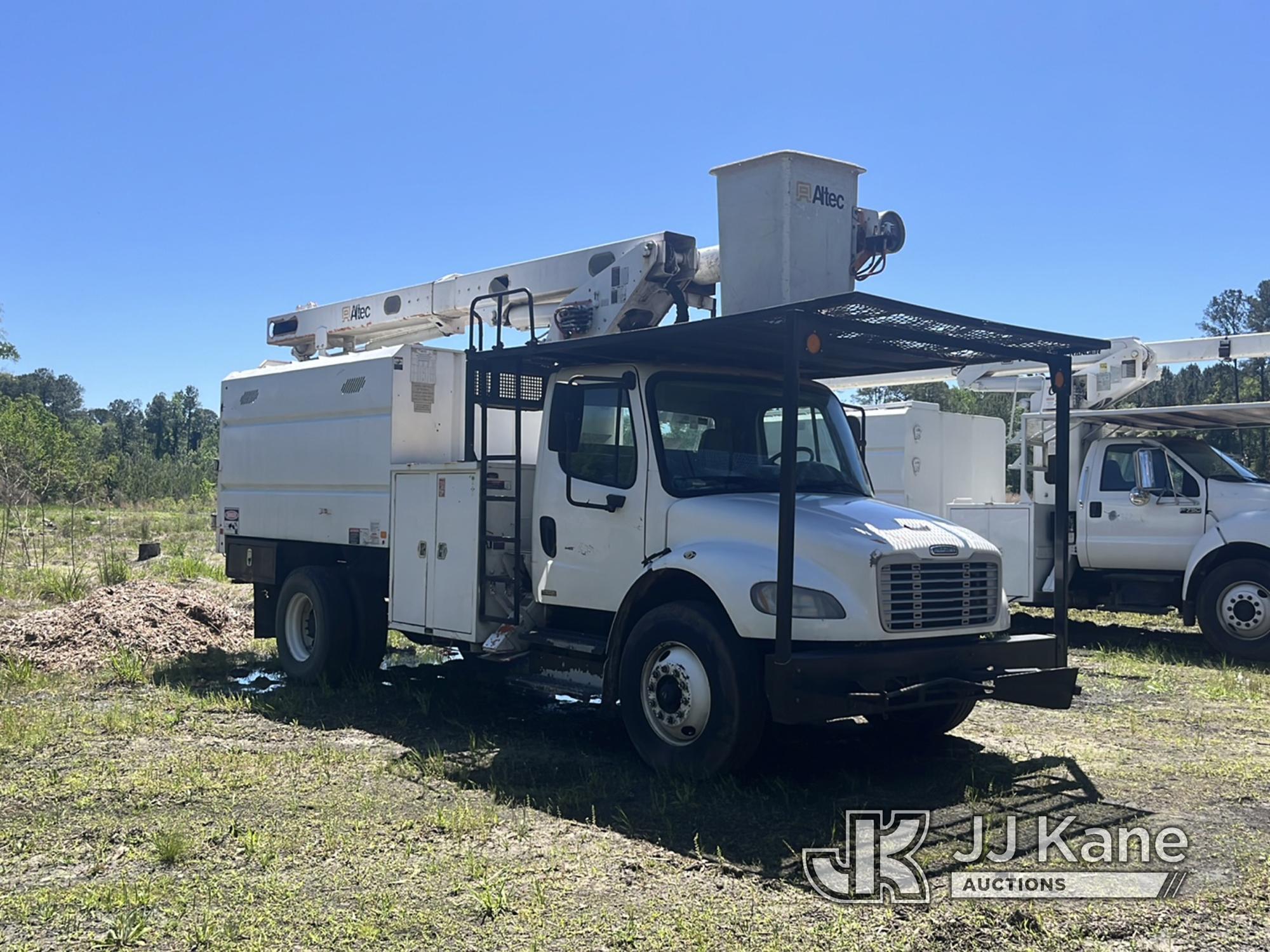 (Ridgeland, SC) Altec LRV-55, Over-Center Bucket Truck mounted behind cab on 2011 Freightliner M2 10