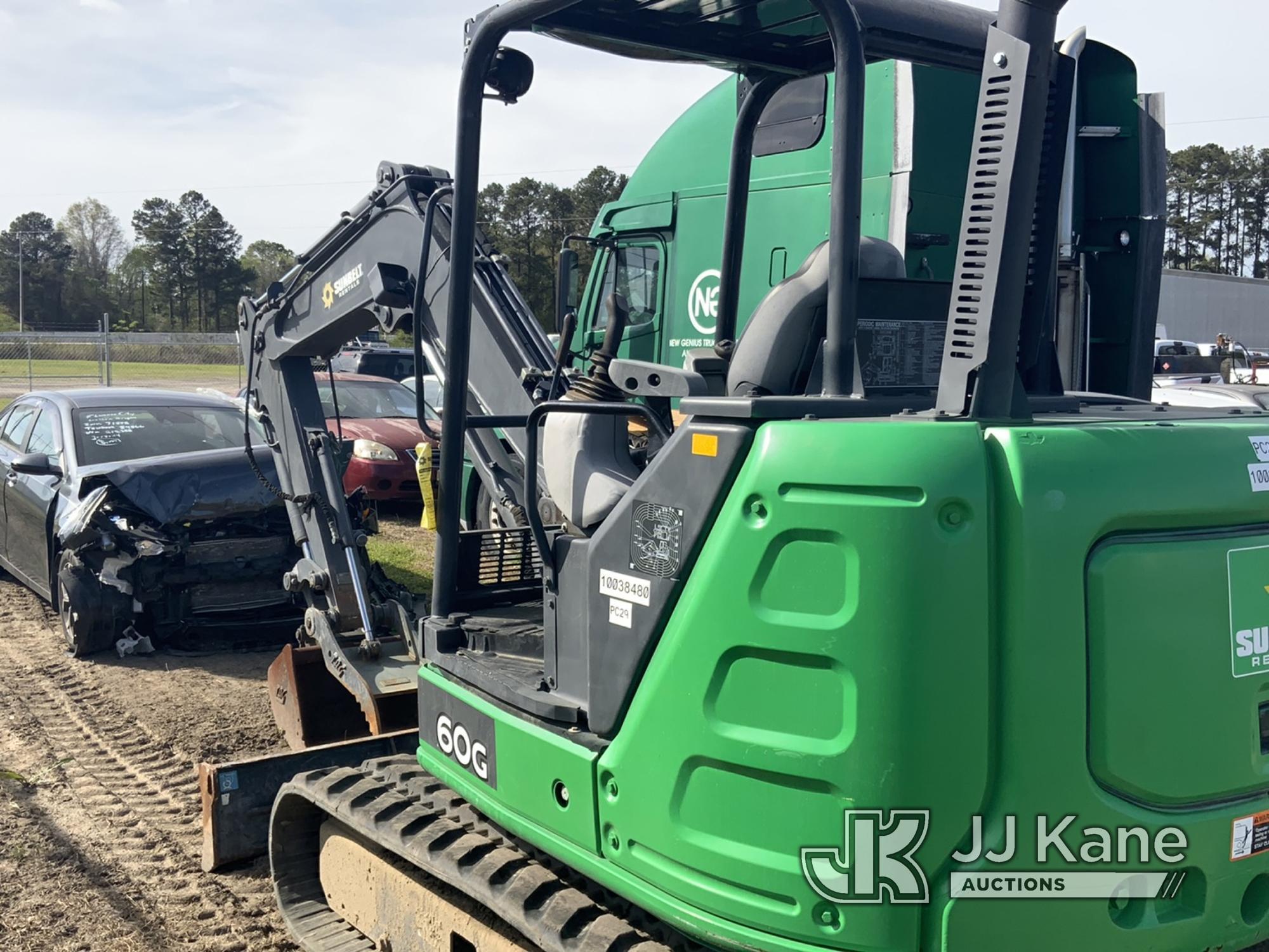 (Florence, SC) 2019 John Deere 60G Mini Hydraulic Excavator Runs, Moves & Operates