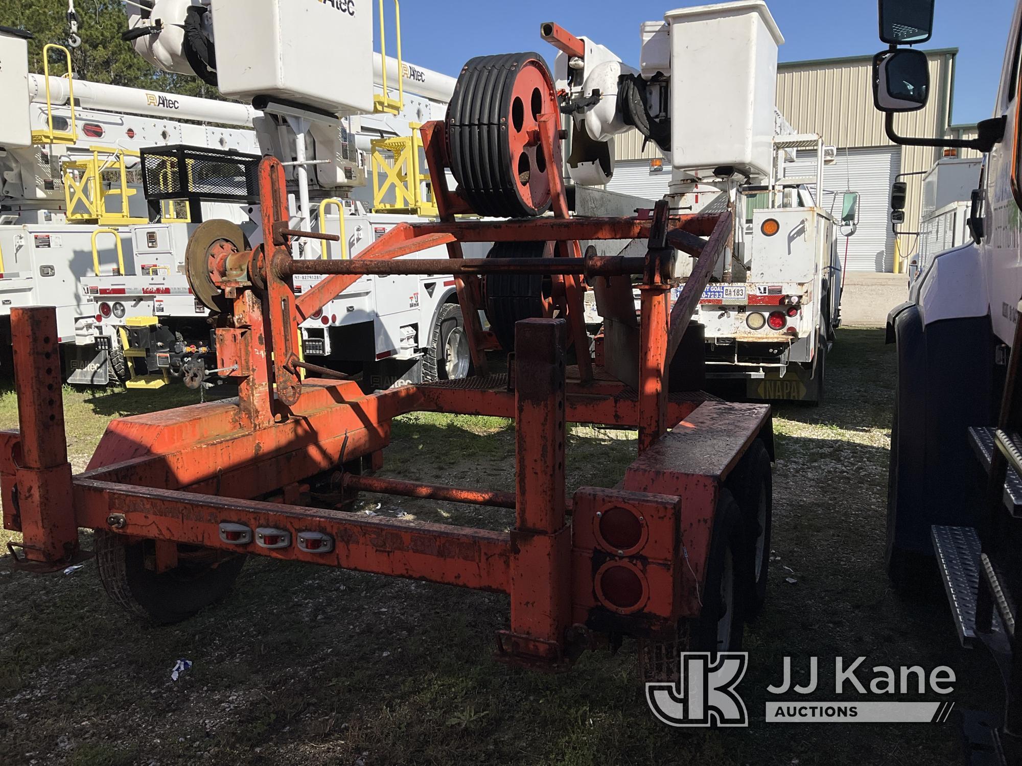 (Jacksonville, FL) 1993 Hycaloader TCF-51T Bull Wheel Tensioner Reel Trailer Rust Damage