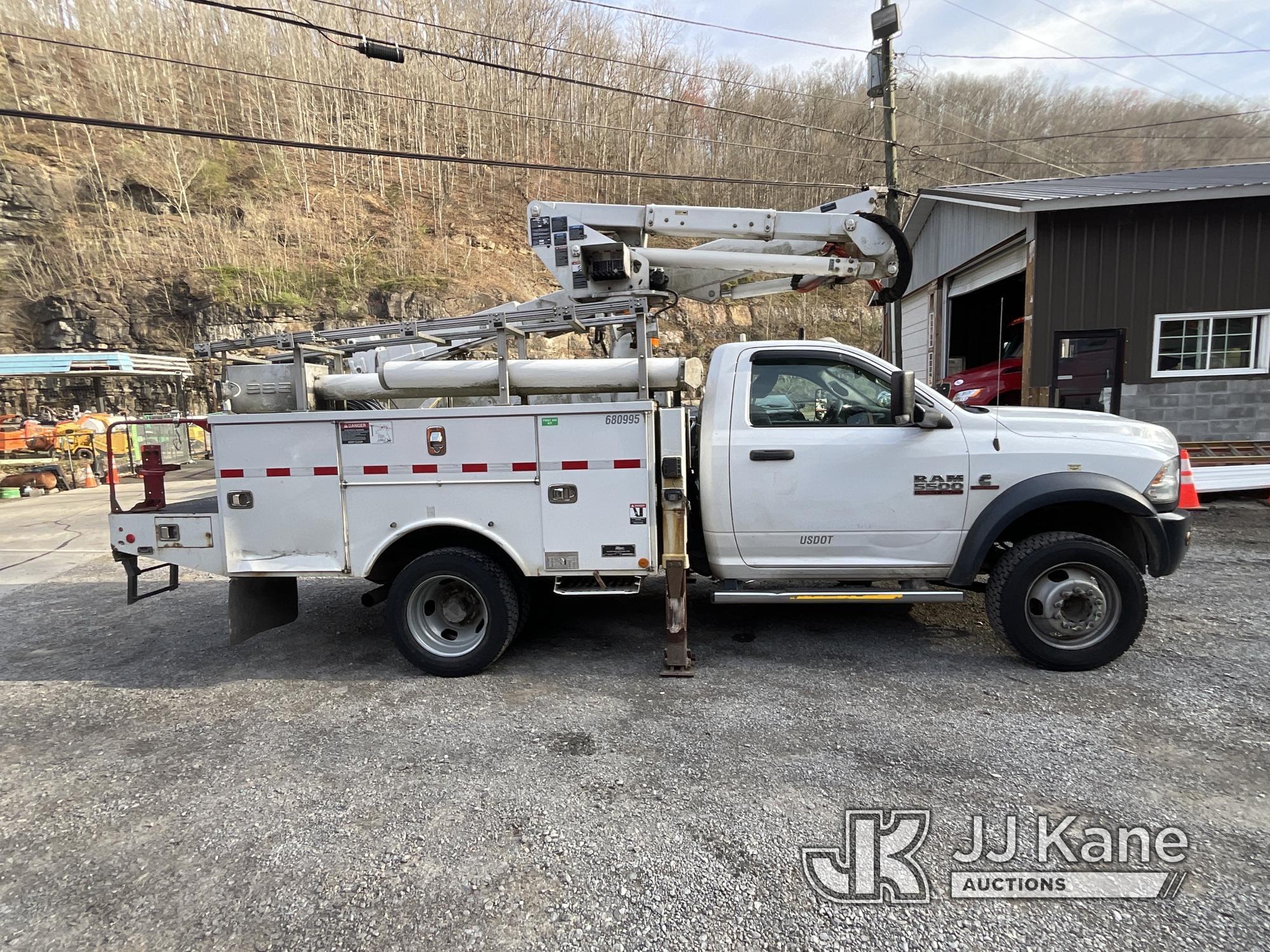 (Hanover, WV) Altec AT37G, Articulating & Telescopic Bucket Truck mounted behind cab on 2015 RAM 550