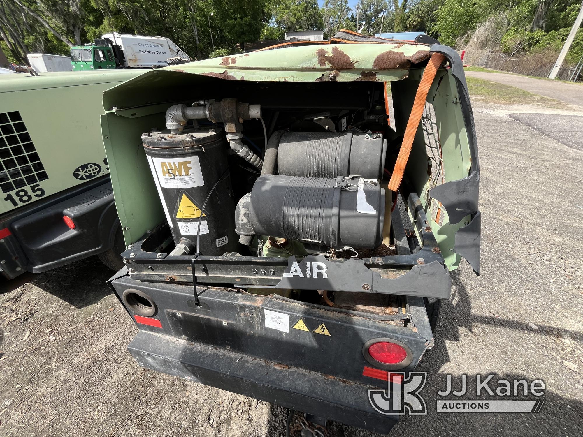 (Tampa, FL) 2020 Sullivan 185 cfm Portable Air Compressor, trailer mtd. No Title) (Not Running, Cond