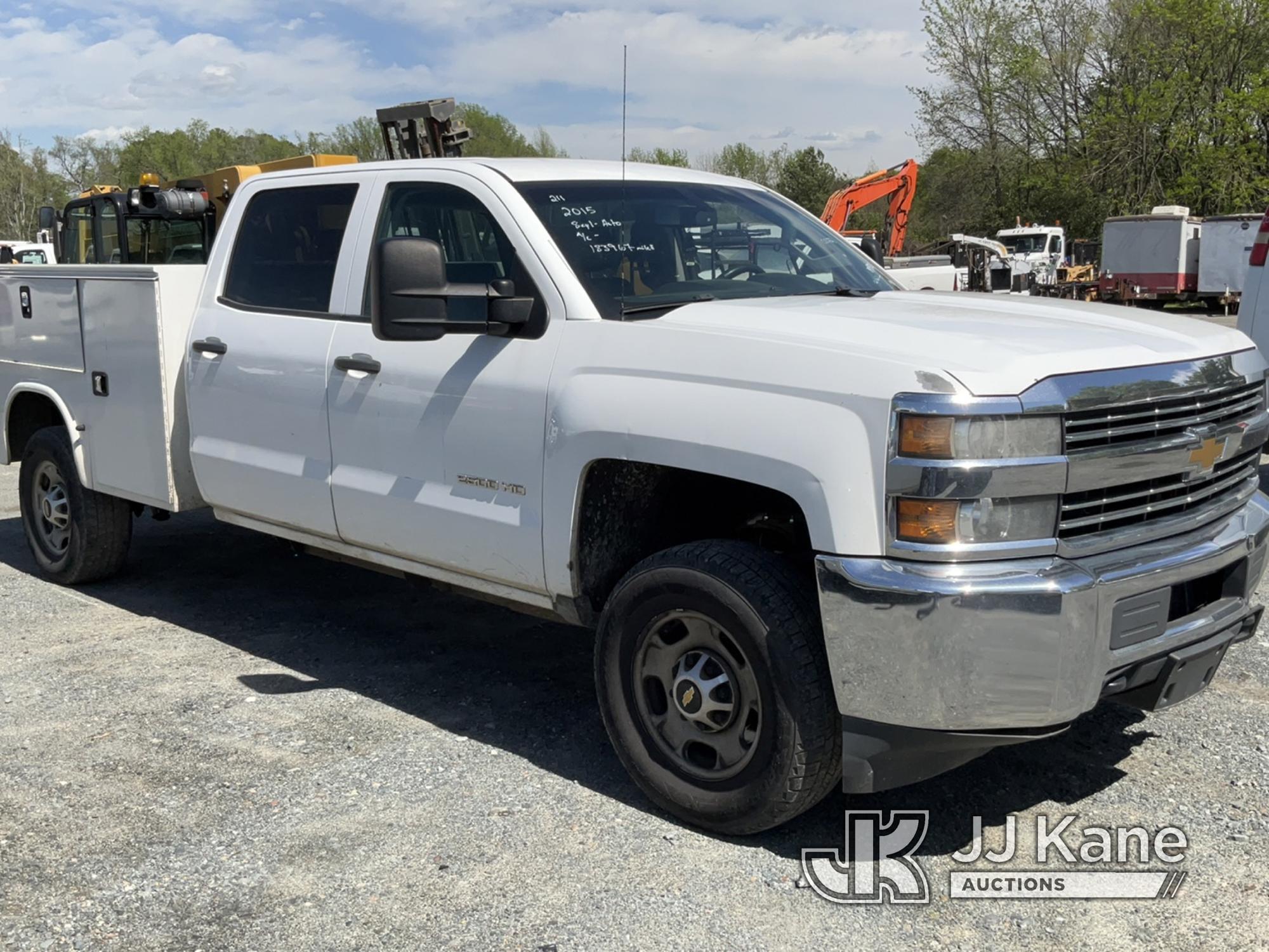 (Charlotte, NC) 2015 Chevrolet Silverado 2500HD Crew-Cab Service Truck Runs & Moves)(Paint & Body Da