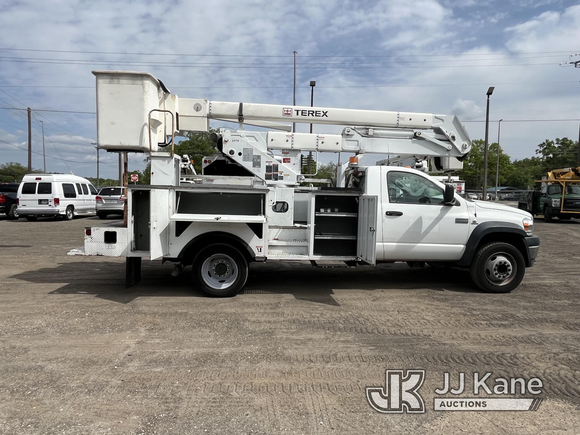 (Tampa, FL) HiRanger HR37-M, Material Handling Bucket Truck center mounted on 2009 Sterling Bullet S