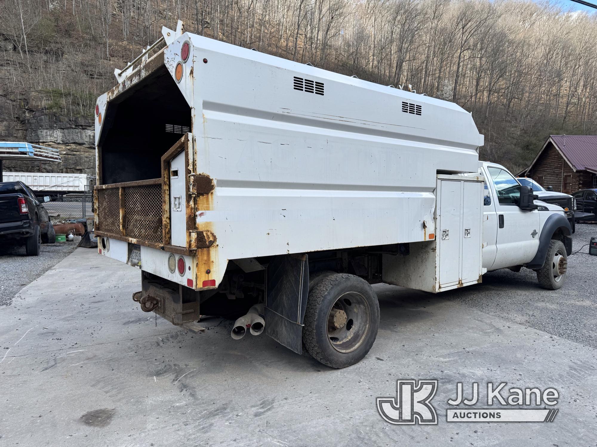 (Hanover, WV) 2014 Ford F550 4x4 Extended-Cab Chipper Dump Truck Not Running, Turns Over, Will Not S