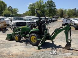 (Charlotte, NC) 2019 John Deere 2025R MFWD Mini Tractor Loader Backhoe Runs, Moves, & Operates) (Hyd