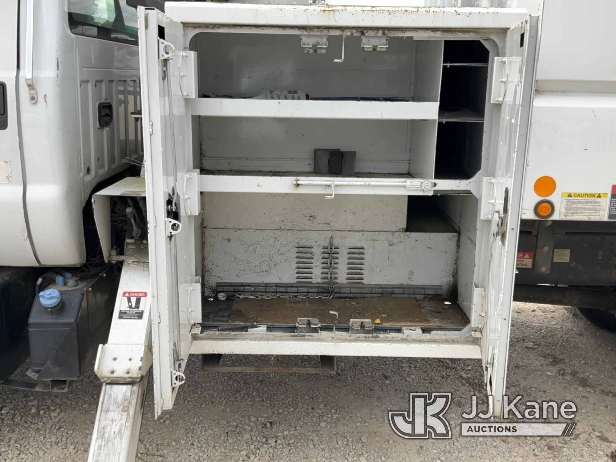 (Charlotte, NC) Altec LRV56, Over-Center Bucket Truck mounted behind cab on 2012 Ford F750 Chipper D