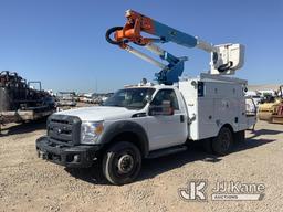 (Dixon, CA) Altec AT37G, mounted behind cab on 2012 Ford F550 4x4 Service Truck Runs & Moves, Upper