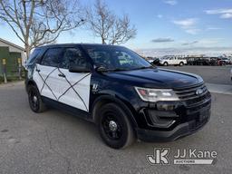 (Dixon, CA) 2017 Ford Explorer 4x4 4-Door Sport Utility Vehicle Runs & Moves, No Rear Seats, Screech