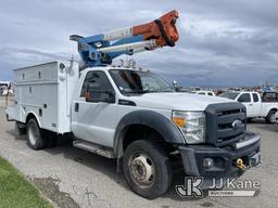 (Dixon, CA) Altec AT37G, mounted behind cab on 2011 Ford F550 4x4 Service Truck Runs, Moves, & Opera