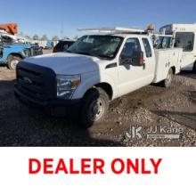 (Dixon, CA) 2012 Ford F250 Extended-Cab Service Truck Runs & Moves, Bad Alternator, Tire Leaks Air