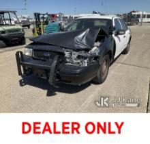 (Dixon, CA) 2011 Ford Crown Victoria Police Interceptor 4-Door Sedan Runs & Moves. Hood & Front Bump