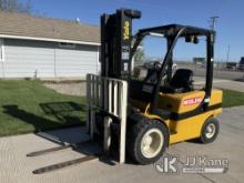 (Dixon, CA) Yale GDP060 Rubber Tired Forklift Runs,Moves, & Operates