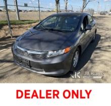 (Dixon, CA) 2012 Honda Civic 4-Door Sedan Runs & Moves, Misfire