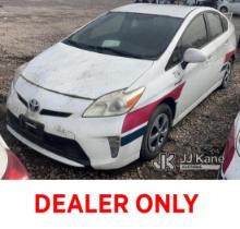 2012 Toyota Prius Hybrid 4-Door Hatch Back Runs & Moves, No Cat, Bad Tires