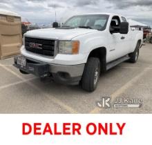 2013 GMC Sierra 2500HD 4x4 Extended-Cab Pickup Truck Runs & Moves. Driver Door Does Not Open From In