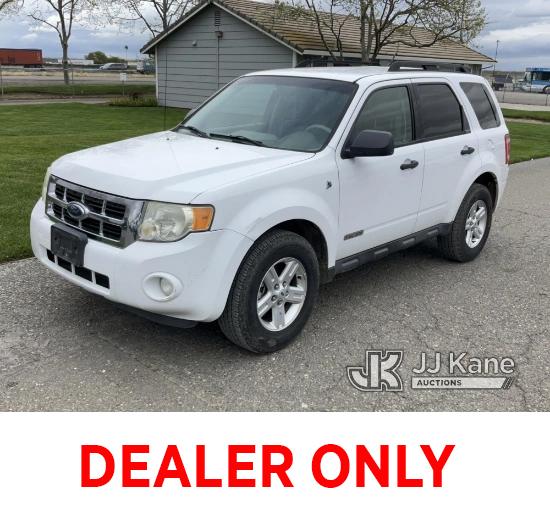 (Dixon, CA) 2008 Ford Escape Hybrid 4-Door Sport Utility Vehicle Runs & Moves) (Minor Body Damage)(