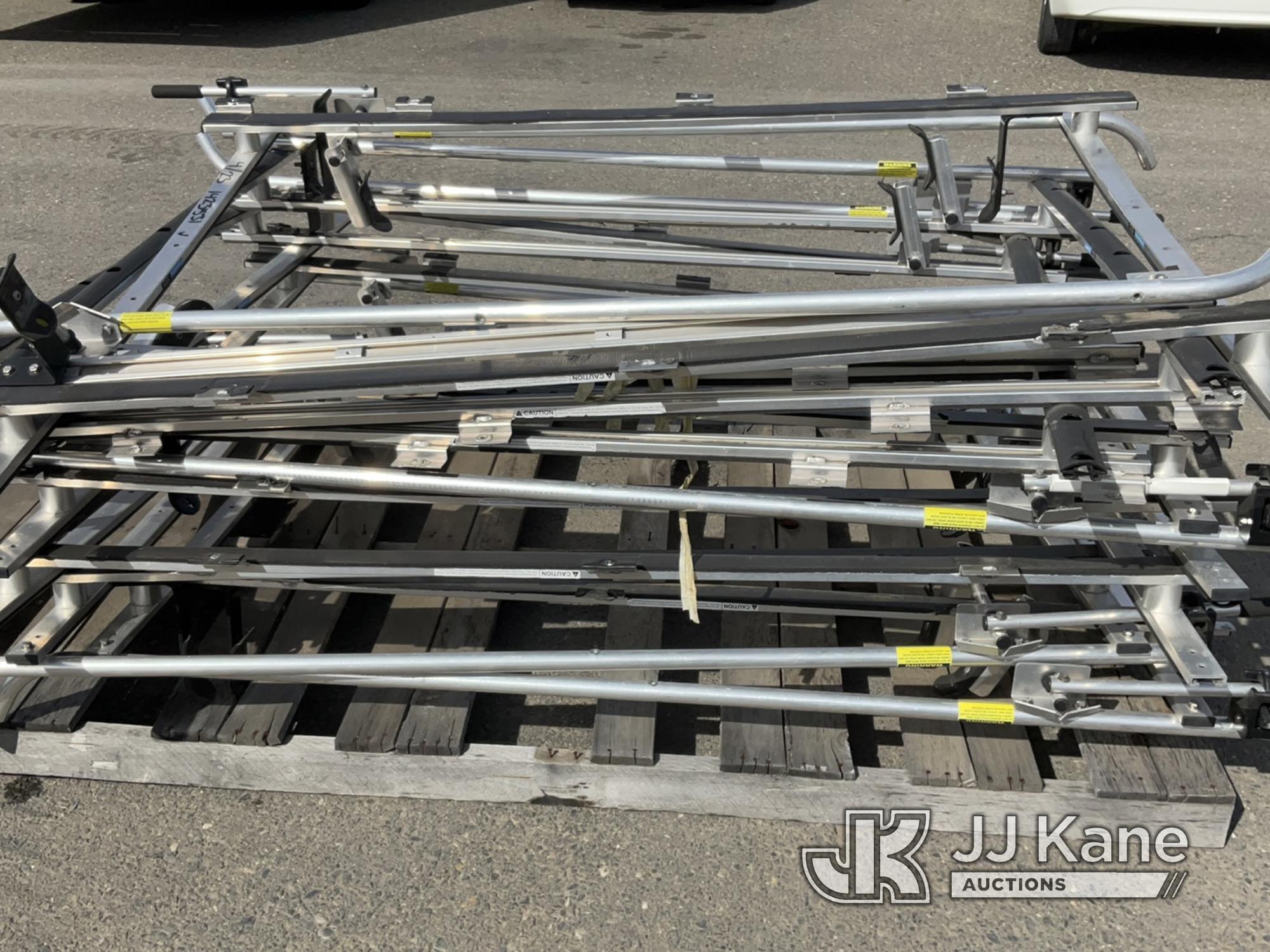 (Dixon, CA) Pallet of Adrian Steel Ladder Racks & Shelving (Used) NOTE: This unit is being sold AS I