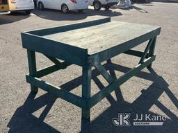 (Dixon, CA) Wooden Table (Worn) NOTE: This unit is being sold AS IS/WHERE IS via Timed Auction and i