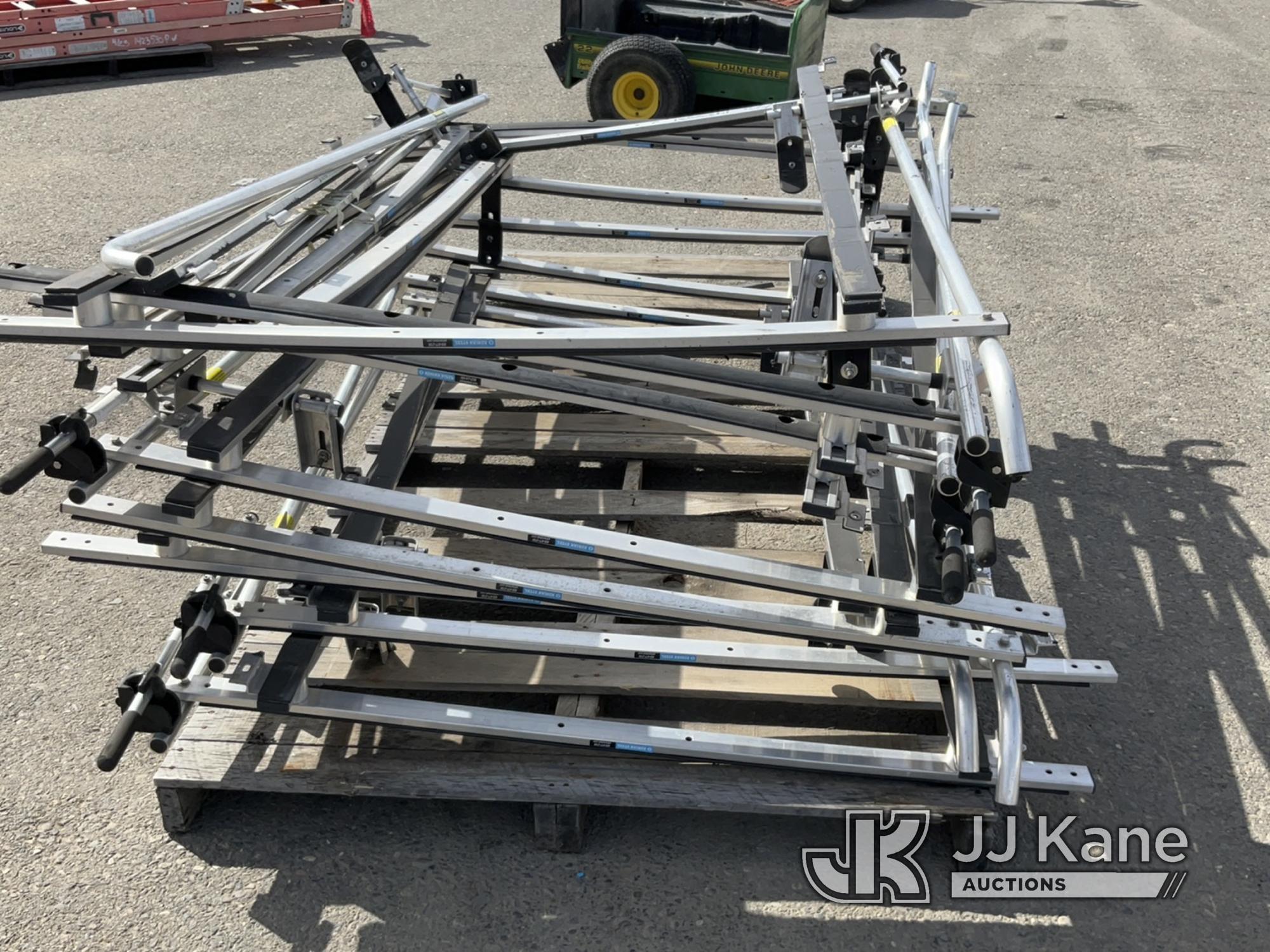 (Dixon, CA) Pallet of Adrian Steel Ladder Racks & Shelving (Used) NOTE: This unit is being sold AS I