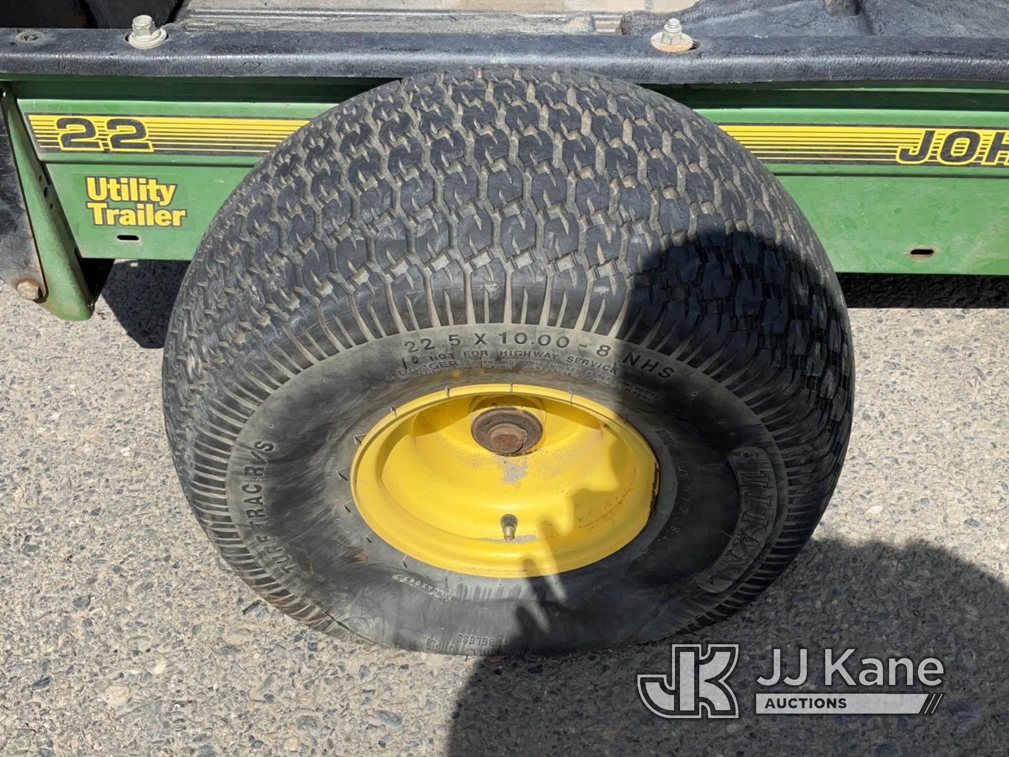 (Dixon, CA) John Deere Utility Trailer (Bad Tires) NOTE: This unit is being sold AS IS/WHERE IS via