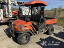 2012 Kubota 900 All-Terrain Vehicle Not Running, Condition Unknown) (No Title, No Battery, Seems To 