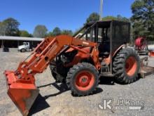 (Farmerville, LA) Kubota M9960 Tractor Loader Runs, Moves & Operates) (Mower Attachment Not Included