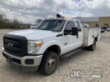 2013 Ford F350 4x4 Extended-Cab Service Truck Jump to Start, Runs, Moves.