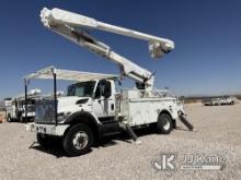 Altec AM55E, Over-Center Material Handling Bucket Truck rear mounted on 2009 International 7400 4x4 