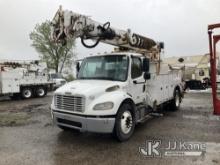 (Kansas City, MO) Altec DM47B-TR, Digger Derrick rear mounted on 2014 Freightliner M2 106 Utility Tr